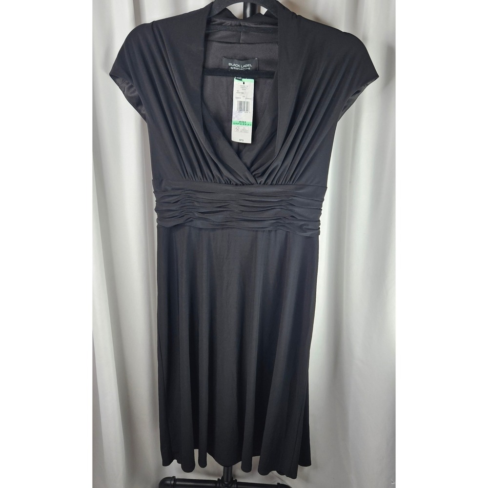 Women's Black Label by Evan-Picone Dress Sheath Cocktail‎ Party Black Size 8